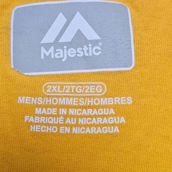 San Diego Padres Majestic Mens Gold T-Shirt 2XL 100% Cotton - Picture 4 of 7